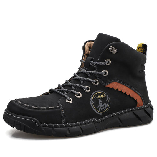 Men's Orthopedic Safety Work Shoes - Protective Toe ; Ankle Protection ; Waterproof ; Lightweight ;Shock Absorption ; Non-Slip ; Durable for 3 years