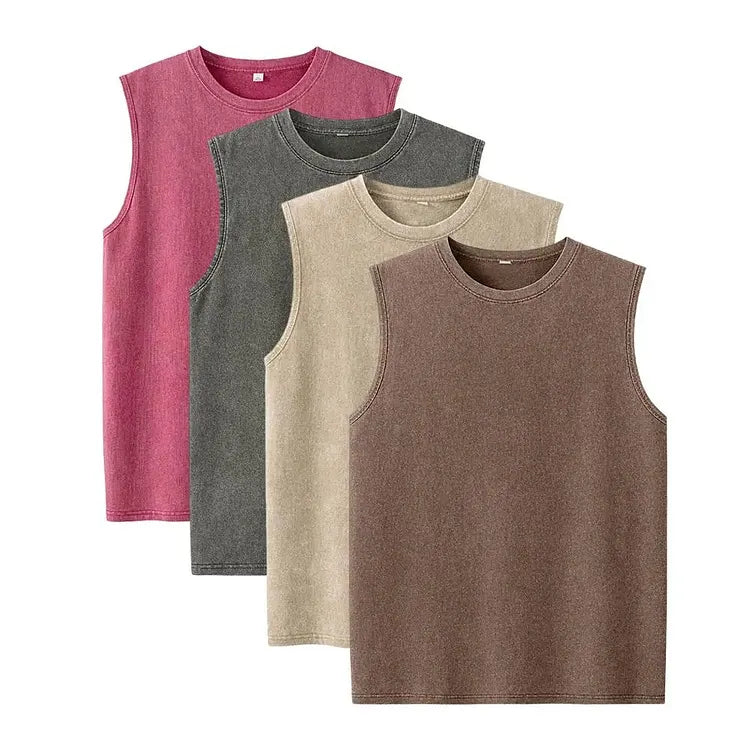 Men’s Oversized Washed Sleeveless Tee