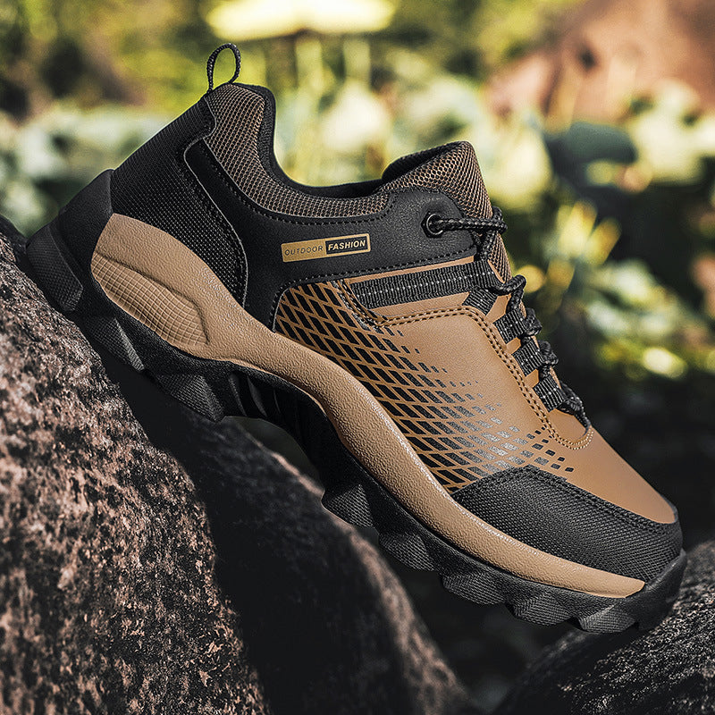 Men's Wear Resistant Waterproof Non-slip Anti-skid Anti-puncture Hiking Shoes Orthopedic Wide Toe Arch Support Walking Shoes