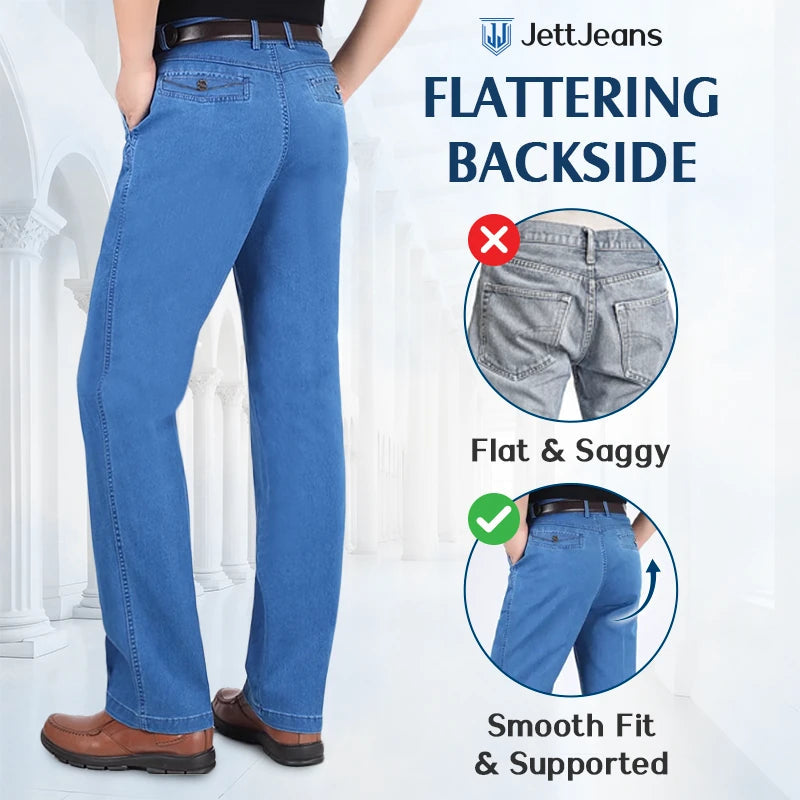 JettJeans3 - Men's Classic Straight Fit Stretch Jeans