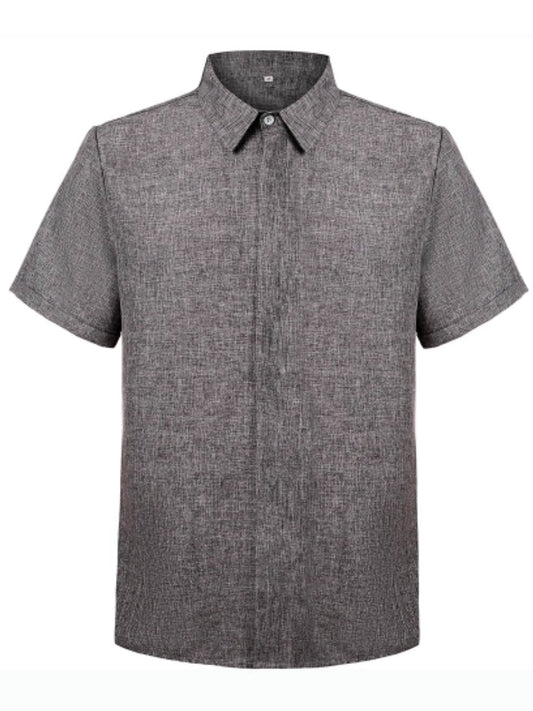 Mokaloha-Men's Cotton Linen Casual Short Sleeve Quality Beach Hawaiian Daily Shirt