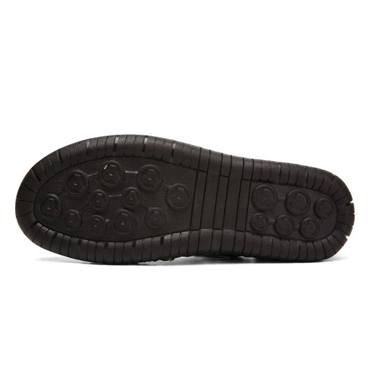 Summer Hollow Leather Shoes Men's Casual Sandals