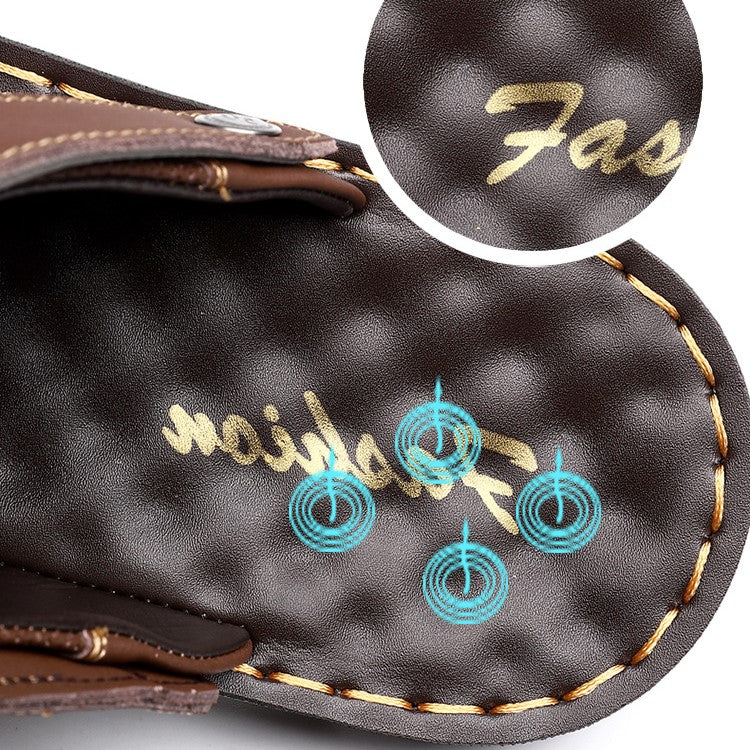 Men's Premium Leather Two-Way Sandals - Orthopedic Walking Shoes