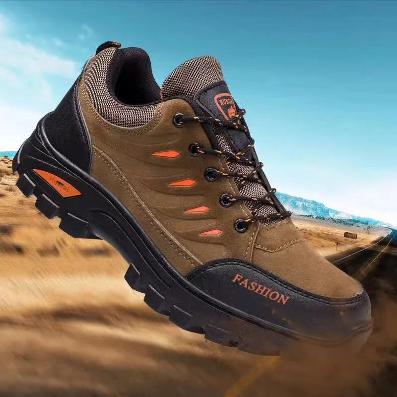 Men’s Outdoor Hiking Boots - Waterproof, Slip-Resistant, Puncture-Proof, Wide Toe Box, Reinforced Toe Protection – Ideal for Hiking, Mountaineering, and Outdoor Adventures