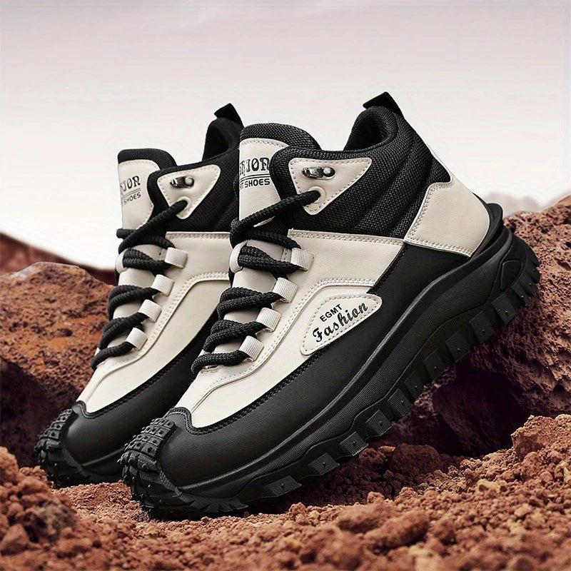 Men’s Work Hiking Boots – Waterproof, Non-Slip, Puncture and Smash Resistant, Wide Toe, Arch Support – Ideal for Daily Wear and Outdoor Adventures