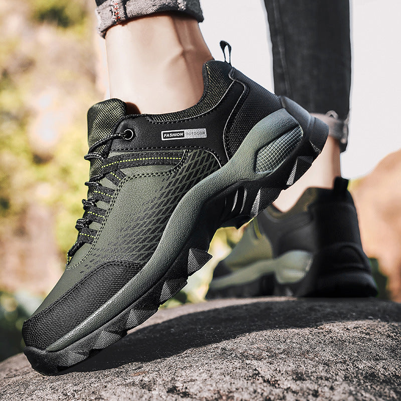 Men's Wear Resistant Waterproof Non-slip Anti-skid Anti-puncture Hiking Shoes Orthopedic Wide Toe Arch Support Walking Shoes