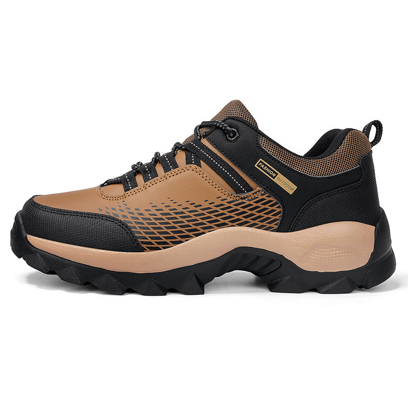 Men's Wear Resistant Waterproof Non-slip Anti-skid Anti-puncture Hiking Shoes Orthopedic Wide Toe Arch Support Walking Shoes