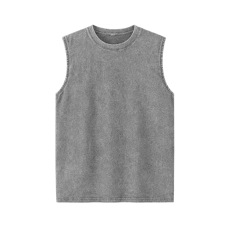 Men’s Oversized Washed Sleeveless Tee