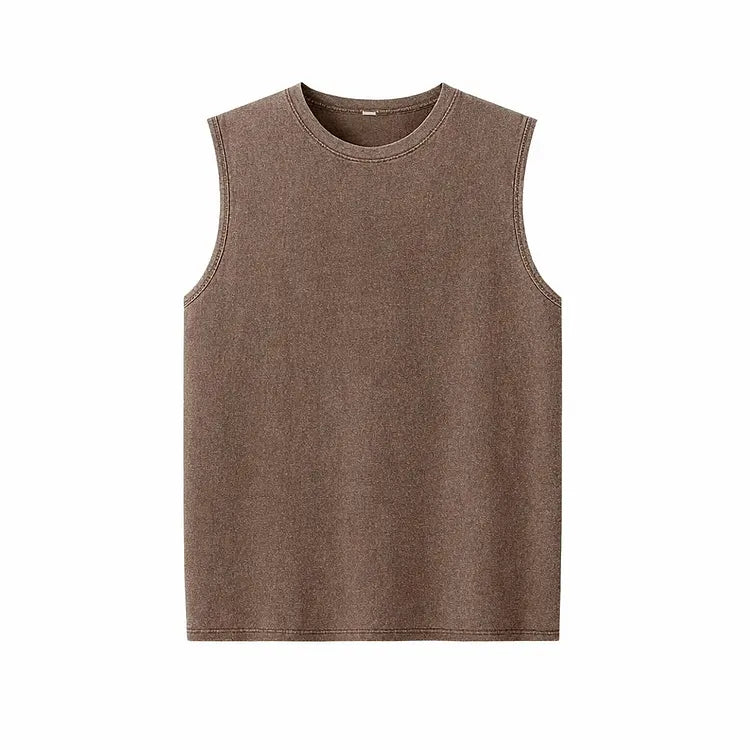 Men’s Oversized Washed Sleeveless Tee