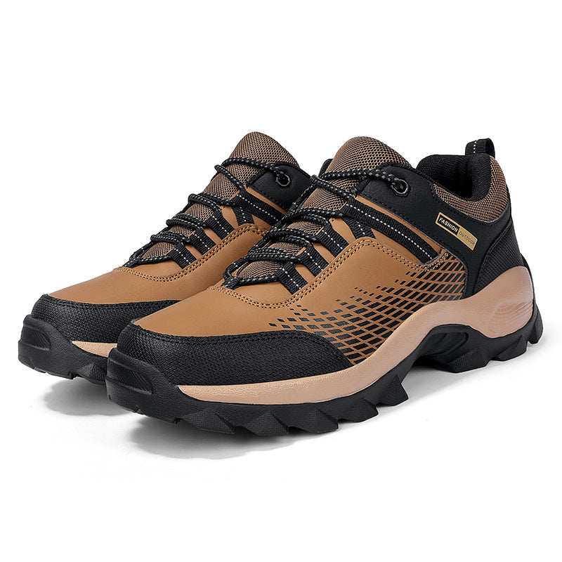 Men's Wear Resistant Waterproof Non-slip Anti-skid Anti-puncture Hiking Shoes Orthopedic Wide Toe Arch Support Walking Shoes