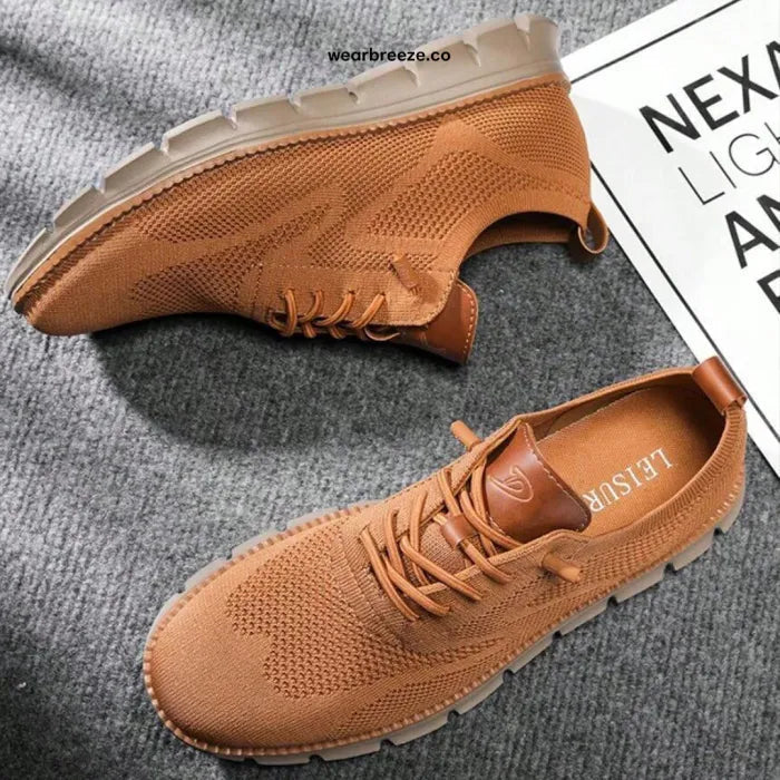 Men's Easy Wear Slip-On Loafers – Super Soft Breathable Fabric Shoes, Lightweight Casual Walking Sneakers, Stylish Dress Shoes, Mesh Urban Footwear for Work & Everyday Use.